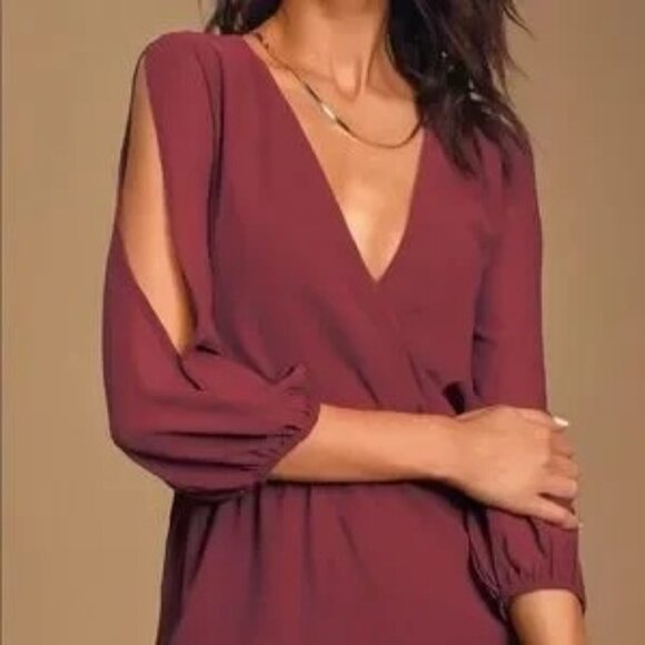 Brand new Lulus Luck & Love 3/4 Sleeve Romper, size medium - Picture 3 of 16